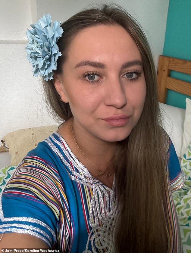 So 'suffocated' was Karolina by the attention, that she left the city early, instead choosing to visit rural towns and villages where she felt safer