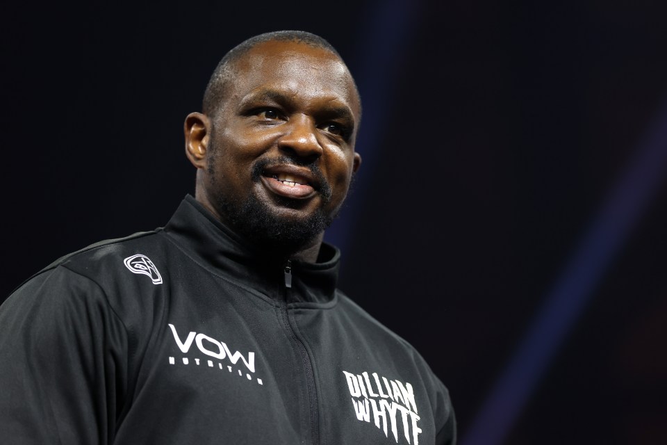 Dillian Whyte at a boxing event.