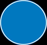 Blue circle.
