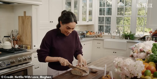 Meghan in a still from the trailer of With Love, Meghan that releases on August 26 on Netflix