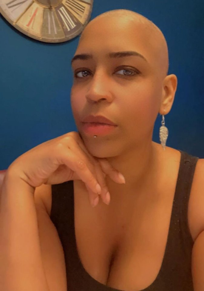 Portrait of Keshia Liburd during cancer treatment.