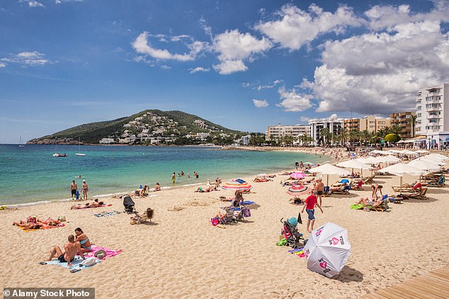 Over the course of his three-month relationship with Chloe, Millin lied about booking romantic getaways to London, Ibiza and Lille. Picture: Stock image of Santa Eularia beach, Ibiza