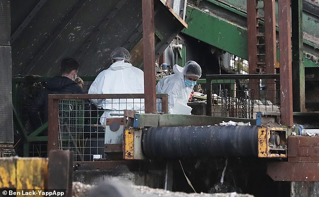 Forensic experts trawled every area of the site to recover the unknown male's remains