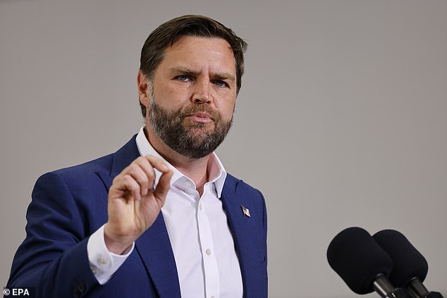 JD Vance yesterday said the US President had vowed that they would 'bring peace to Europe' in a speech at RAF Fairford in Gloucestershire