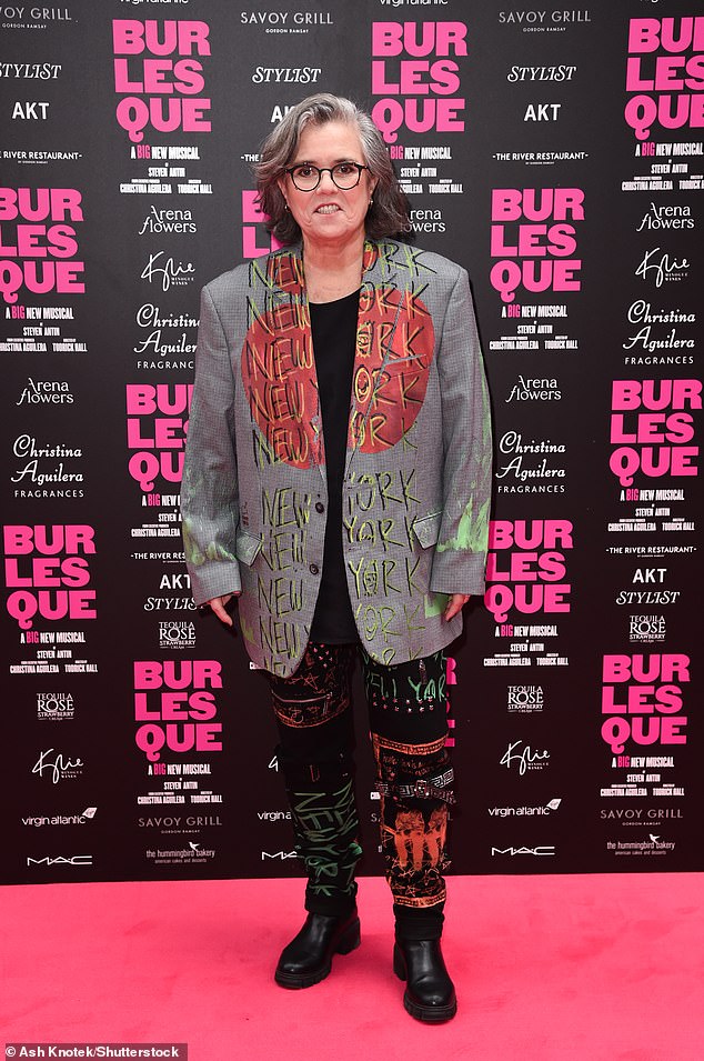 Rosie cloaked her slimmer physique in a 'New York' outfit last month