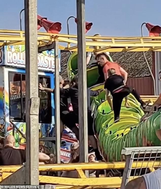 Emergency services were called to Coney Beach Pleasure Park in Porthcawl, Bridgend, at around 5.50pm after an accident with the Wacky Worm ride