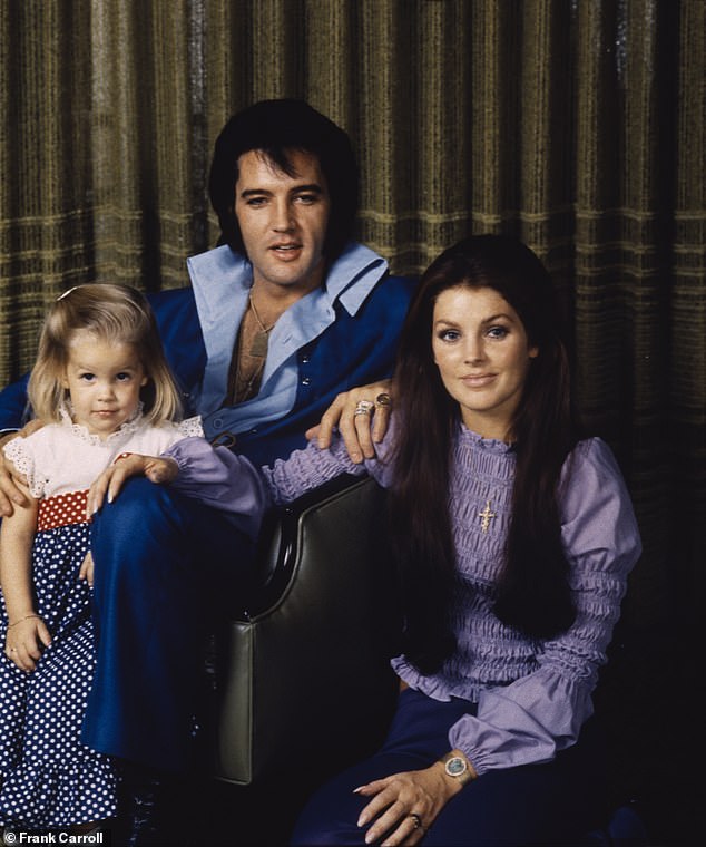 The bombshell fraud and breach of contract lawsuit claims that 'opportunist' Presley 'clung' to Lisa Marie as the sole heir of Elvis' estate, and ignored her daughter's Advanced Health Care Directive by quickly taking her off life support in January 2023 - pictured 1970