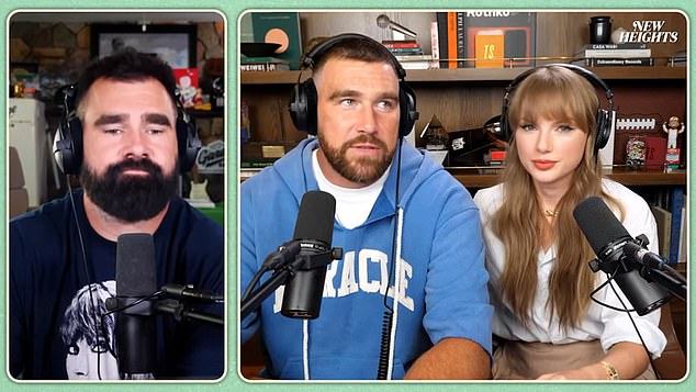 She told Travis' New Heights co-host Jason Kelce that it was a shock that her father needed the major procedure, as he had had a 'perfect EKG' and 'healthy physicals' each year leading up to the surgery in July