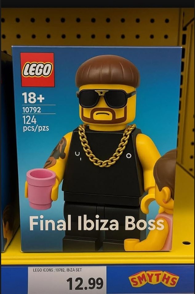 An AI-generated meme depicts Kay as a Lego minifigure - complete with pink cup and appropriately plastic barnet