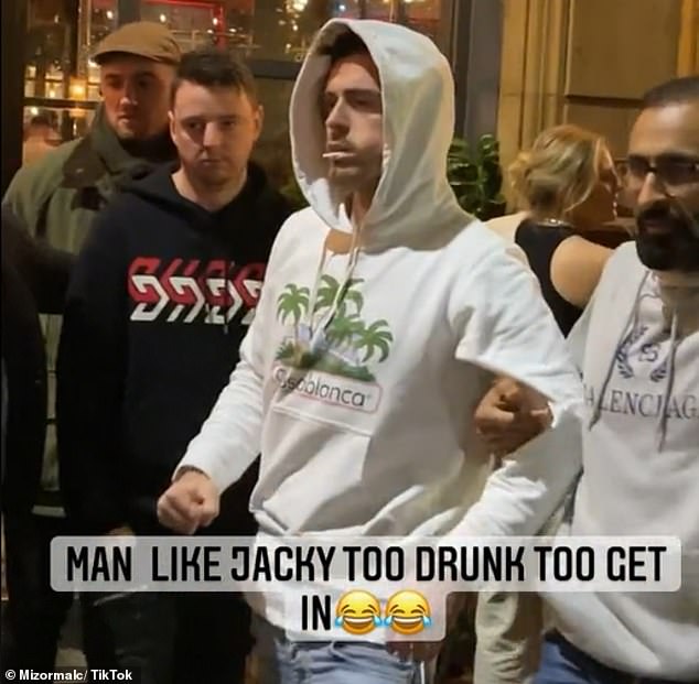 Penchant for partying: Throughout his stellar career, Grealish has enjoyed a night on the tiles: In 2022, a fan spotted the star being turned away, he claimed, from Manchester bar Albert Schloss