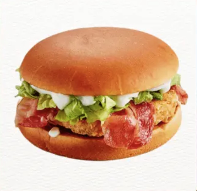 McDonald's Bacon Mayo Chicken sandwich.