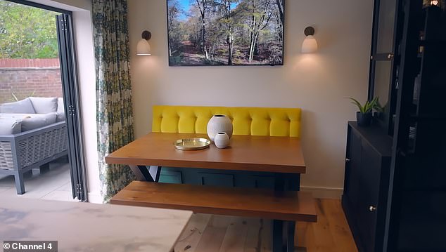 George created a new open plan space with hosting in mind, as Gemma and Scott said they wanted to be able to have friends over