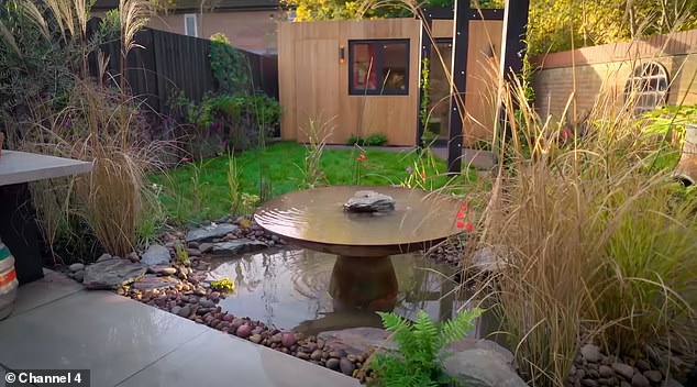The redesigned garden also has water features, something Luke wanted to incorporate on a bigger scale but had to scale down due to budget constraints
