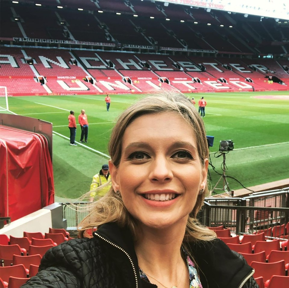 Rachel Riley at Old Trafford.