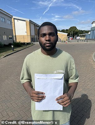 Brampton Manor student Abraham achieved A*A*A* and will study Veterinary Medicine at the University of Cambridge