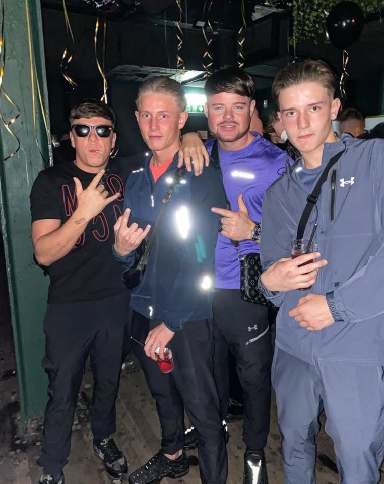Jack Kay with friends.