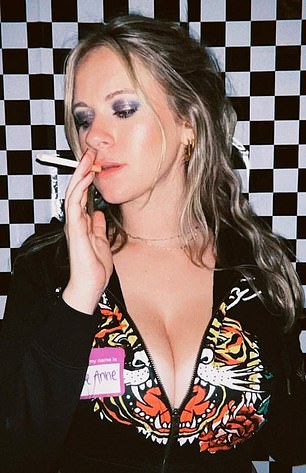 Reinertsen poses with a cigarette in an Instagram photo