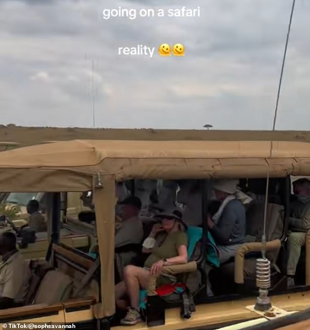 Jam-packed: Vehicles, often leaking petrol into game reserves, will radio each other if there's a sighting, leading to congestion