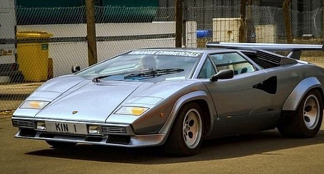 Another image of one of his father's Lamborghinis
