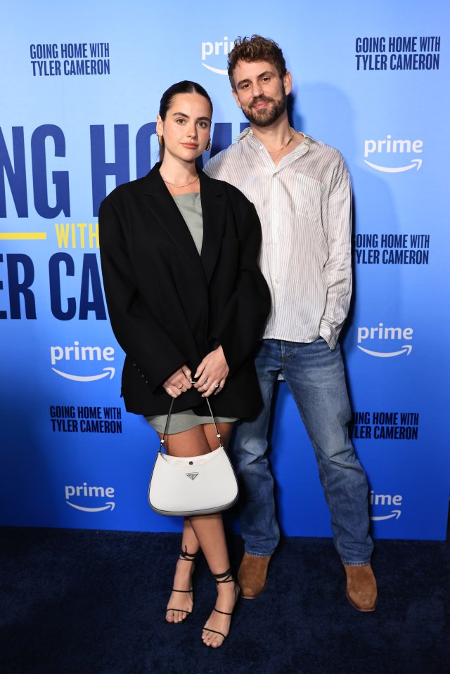 Natalie Joy and Nick Viall at a "Going Home With Tyler Cameron" event.