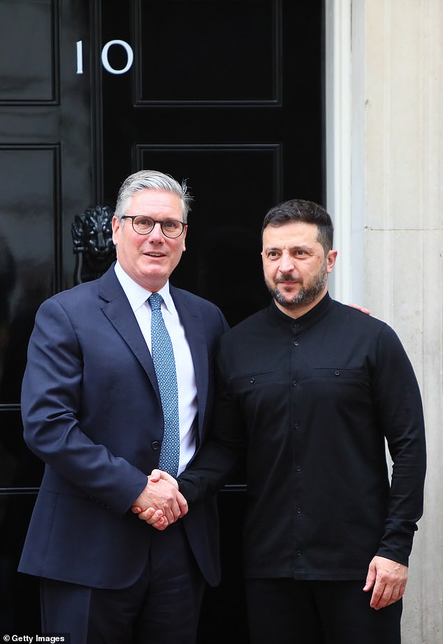 Zelensky, notably excluded from Friday's meeting, was in London yesterday for talks with Sir Keir Starmer
