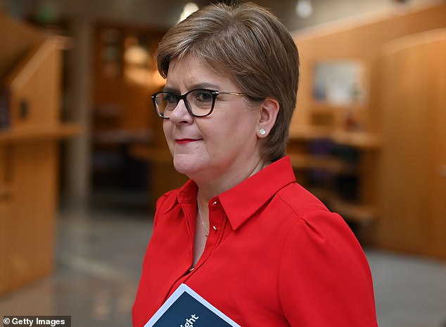 Former first minister Nicola Sturgeon following First Minister's Questions earlier this year