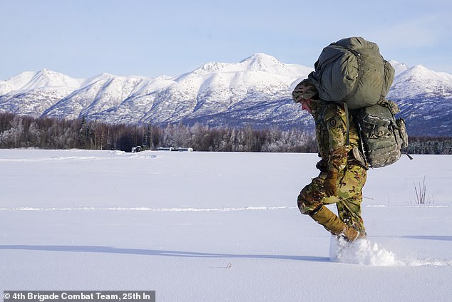 A member of the military on Joint Base Elmendorf-Richardson, Alaska