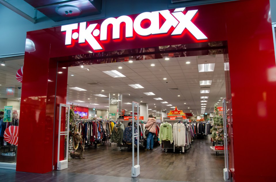 Interior view of a T.K. Maxx store.