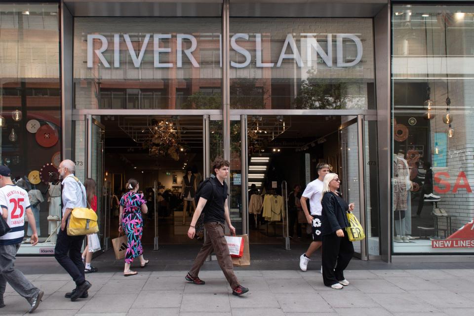 River Island store on Oxford Street, London.