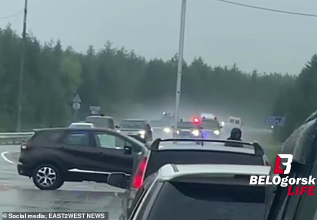 Roads were sealed off as Vladimir Putin made his way to the Pacific Coast