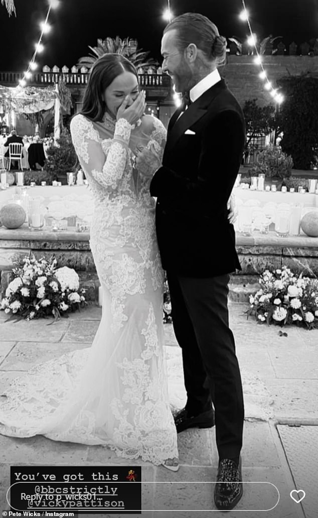 And Pete shared his delight over his friend following in his footsteps as he took to Instagram to cheer on Vicky after the announcement