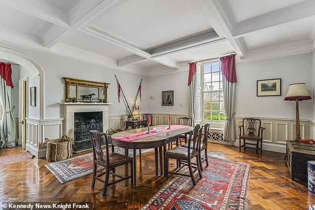 A view into the dining room at Luckington Court