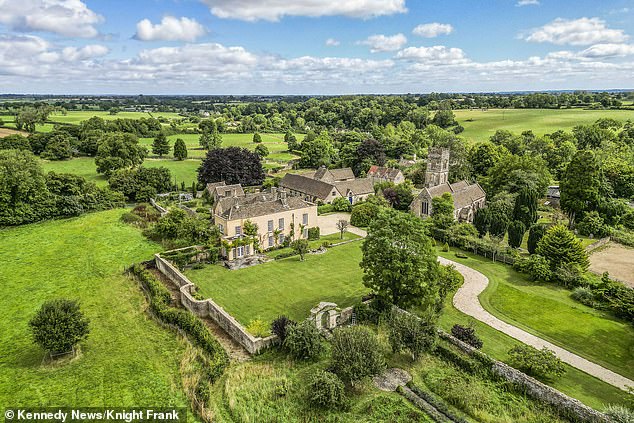 A bird's eye view of the stunning Luckington Court in Wiltshire