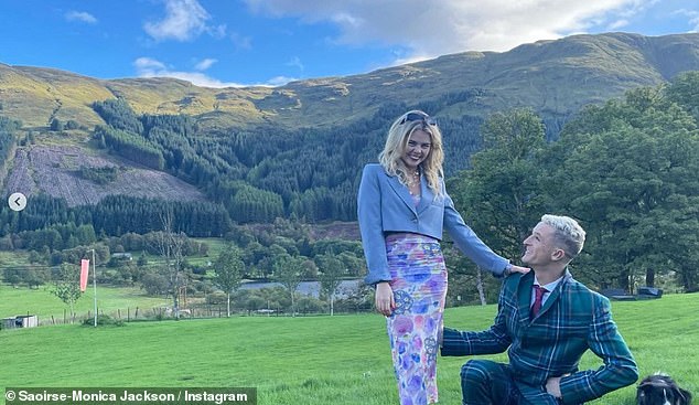 Saoirse went public with their romance by sharing two cosy snaps from a Scottish getaway at Monachyle Mhor Hotel in September 2021