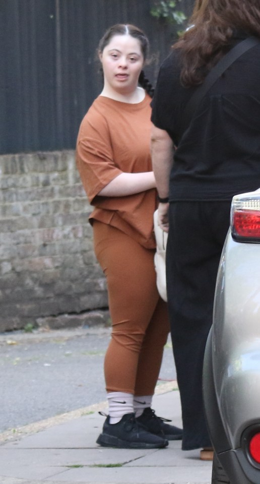 Ellie Goldstein arriving at Strictly Come Dancing rehearsals.