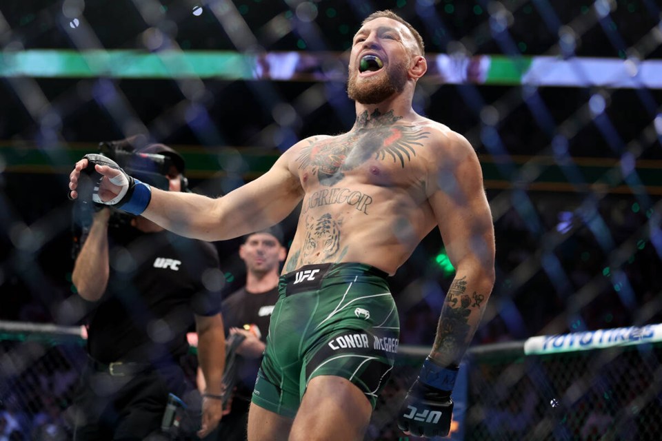 Conor McGregor in a UFC match.