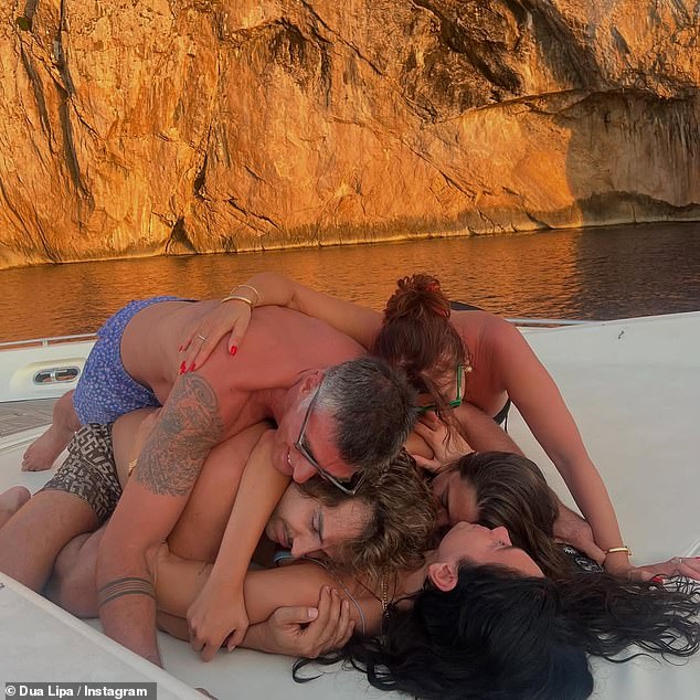 She shared the wholesome snaps of the downtime with her fans of Friday, revealing her close-knit friendship group enjoyed group hugs on the trip