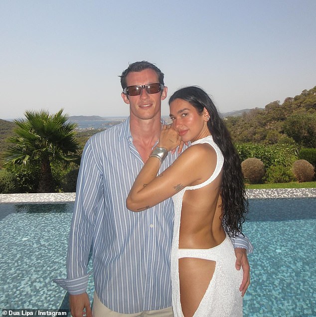 Dua already turned up the heat as she shared a sizzling set of holiday snaps with her fiancé, Callum Turner earlier this week