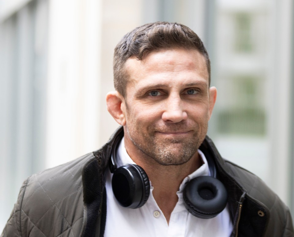 Alex Reid at his ex-wife's bankruptcy hearing.