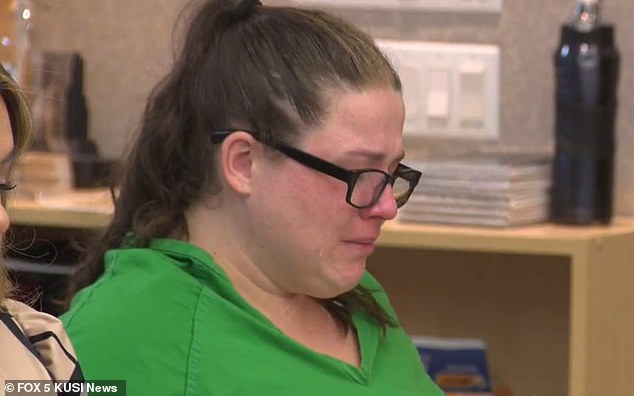 Cabrera is not eligible for parole, but Lyon (pictured in court) - who was sentenced to 100 years to life - is