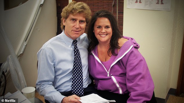 The Biggest Loser's physician, Dr Robert Huizenga is pictured with season eight contestant Tracey Yukich