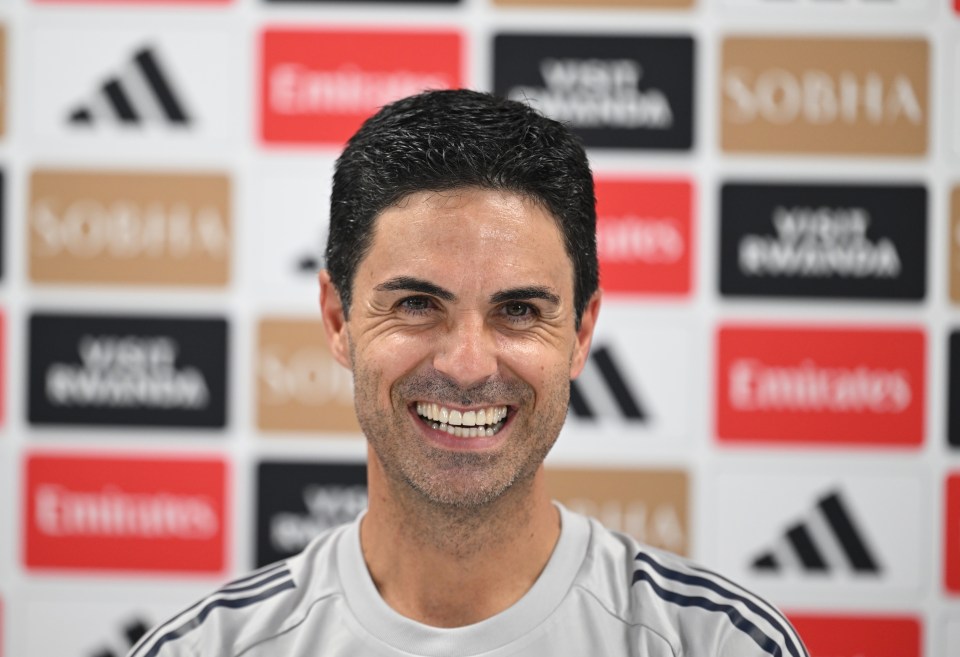 Mikel Arteta, Arsenal manager, at a press conference.