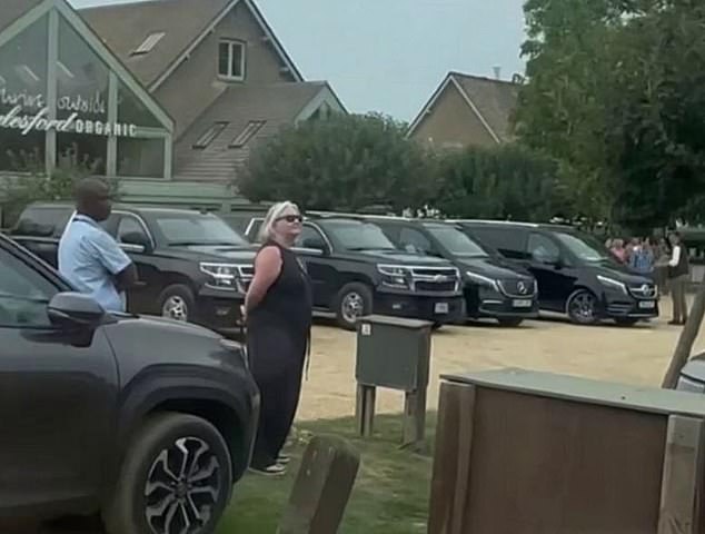 JD Vance sparked outrage when his huge security convoy took up all of the disabled parking spaces at a posh Cotswolds farm shop