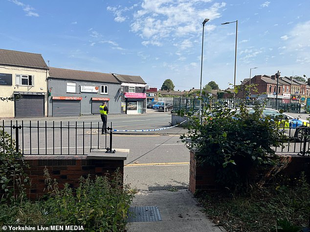 West Yorkshire Police have said that they are continuing to follow 'multiple' lines of enquiry, following a 'strong response' to the public appeals for information. Pictured: the scene cordoned off by police on August 12