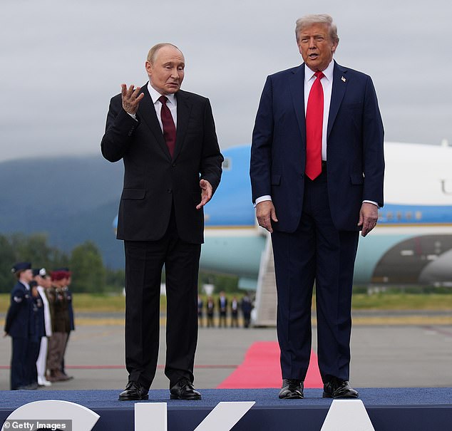 Putin shook Trump's hand after landing in Anchorage, Alaska
