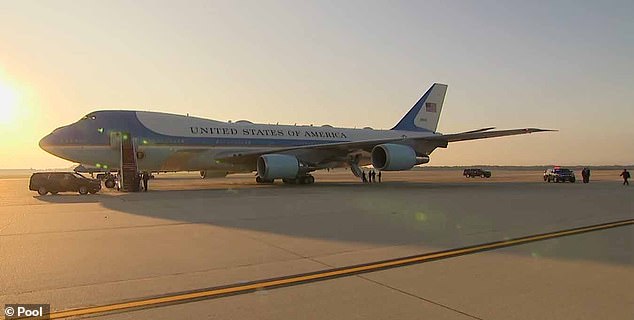 Donald Trump travelled from the White House to Alaska in Air Force One