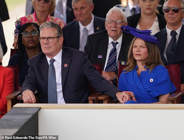 Prime Minister Sir Keir Starmer and wife Lady Victoria Starmer during the national Service of Remembrance