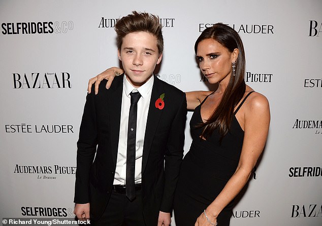 Brooklyn Beckham and Victoria Beckham Harpers Bazaar 'Woman of the Year' awards 2013, London