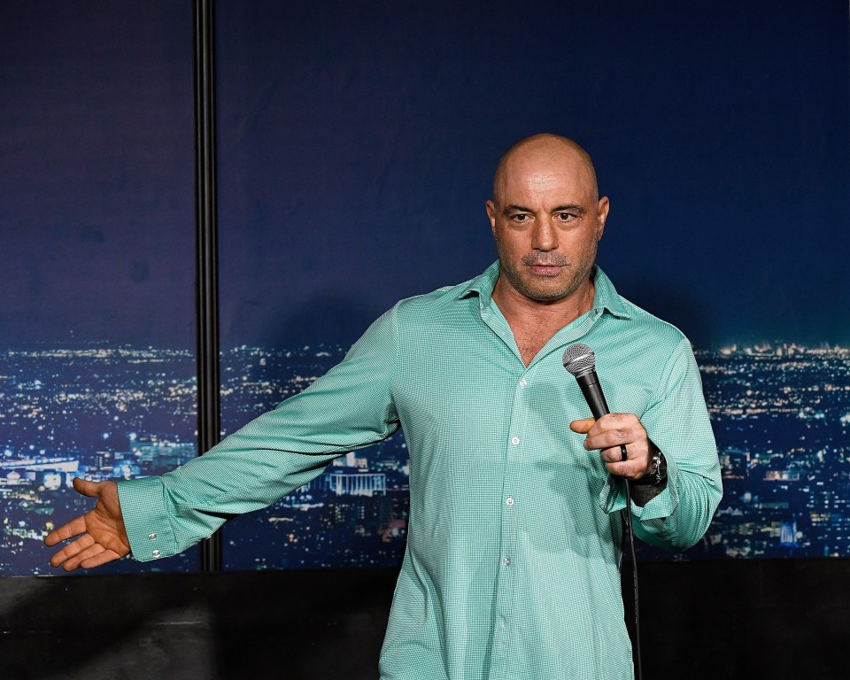 Joe Rogan performing stand-up comedy.