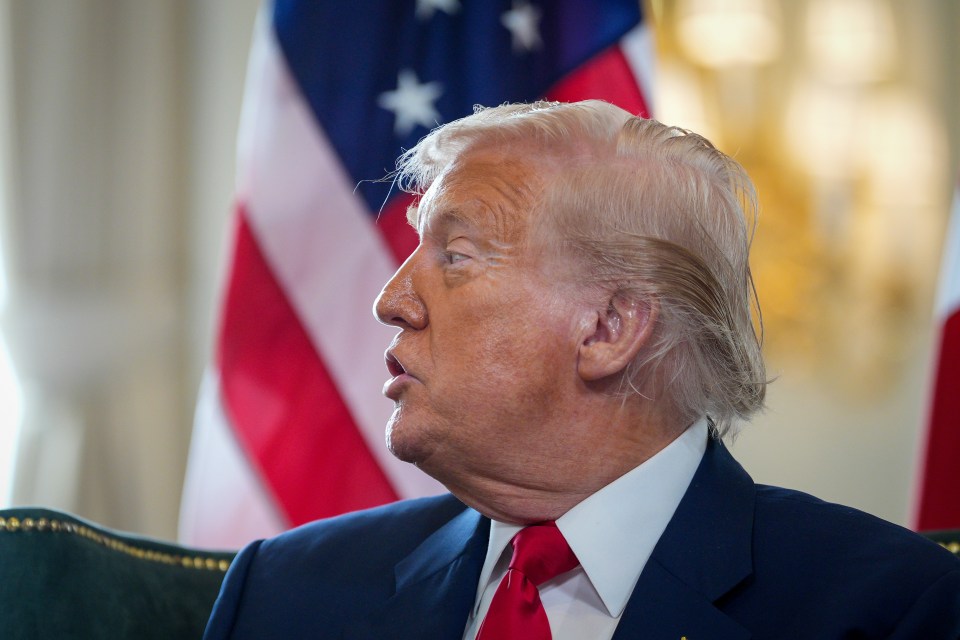President Trump speaking to the media.